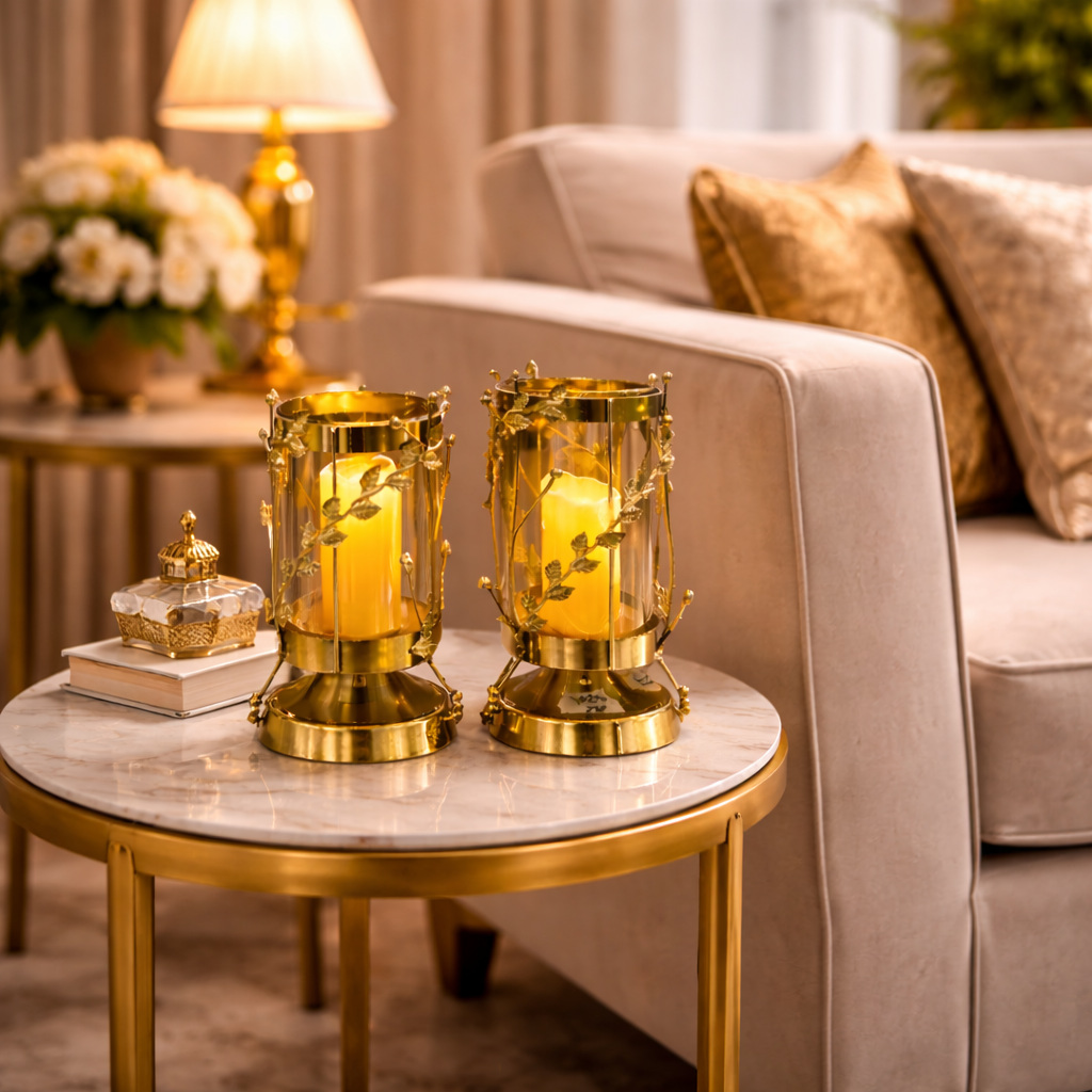 Metallic Candle Stand