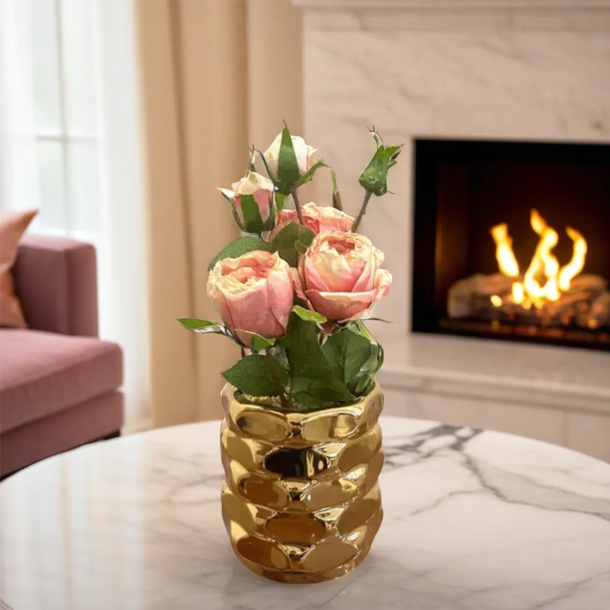 Flower With Golden Pot