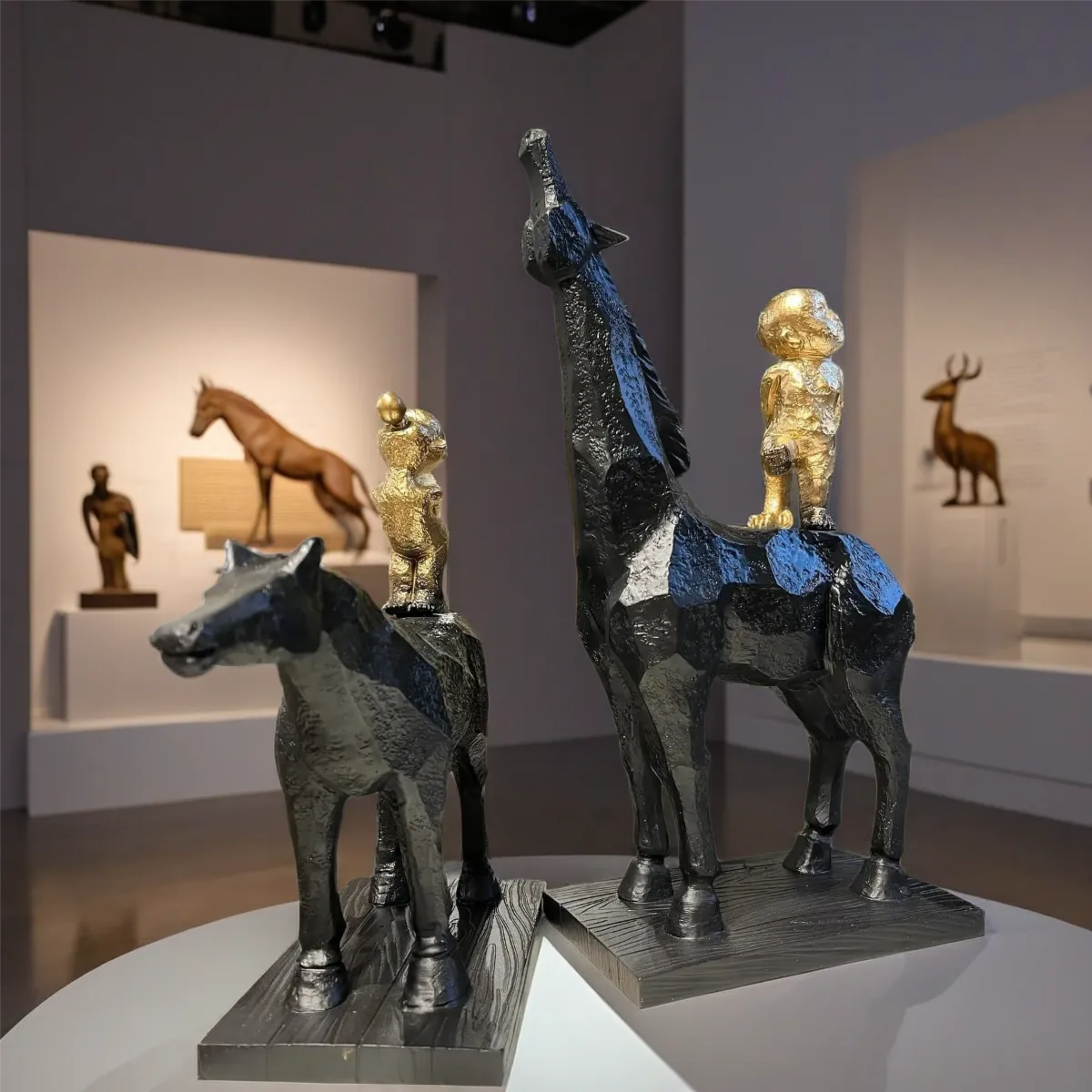 Golden Doll Man on Horse