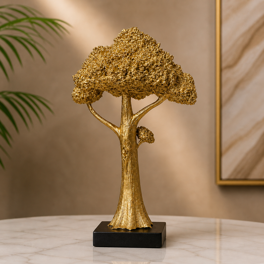 Timeless Luxury Gold Tree Sculpture