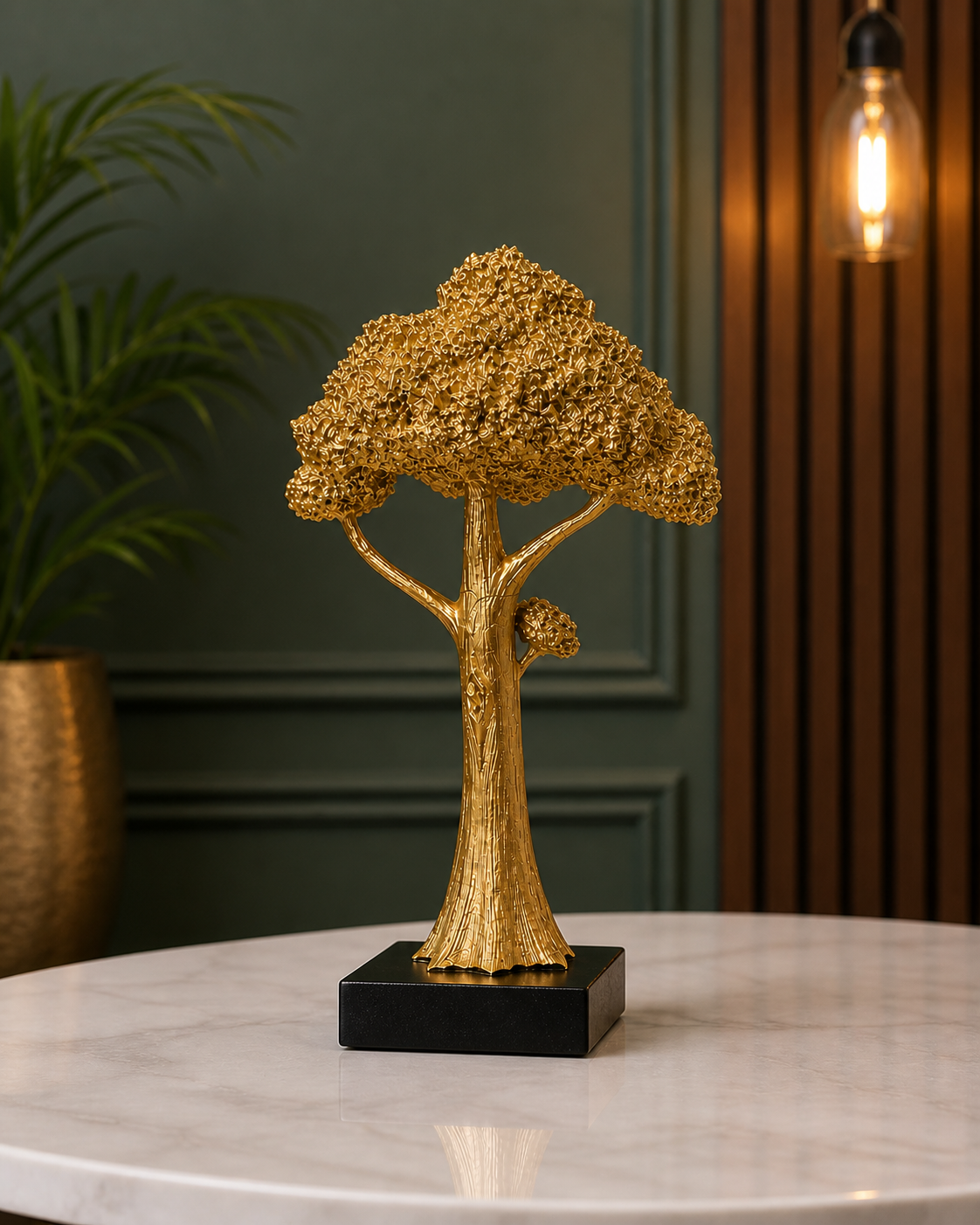 Timeless Luxury Gold Tree Sculpture