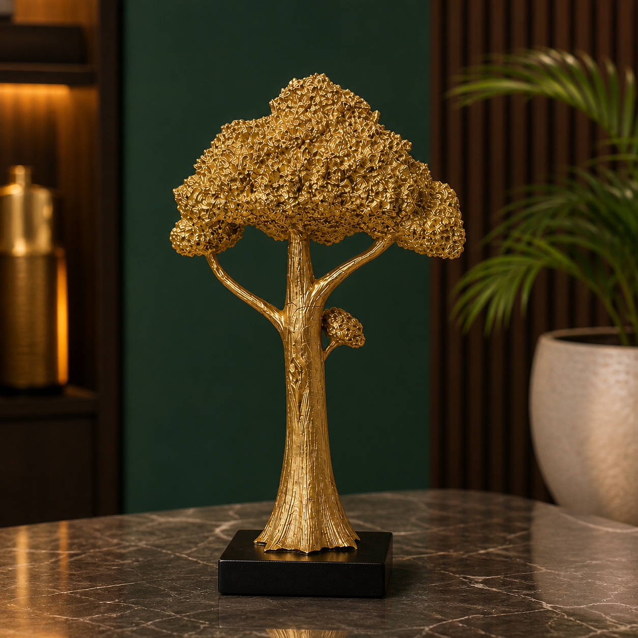 Timeless Luxury Gold Tree Sculpture