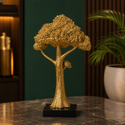 Timeless Luxury Gold Tree Sculpture